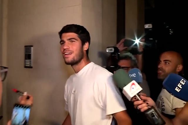<p>Carlos Alcaraz returns to his home above a kebab shop after Wimbledon triumph</p>