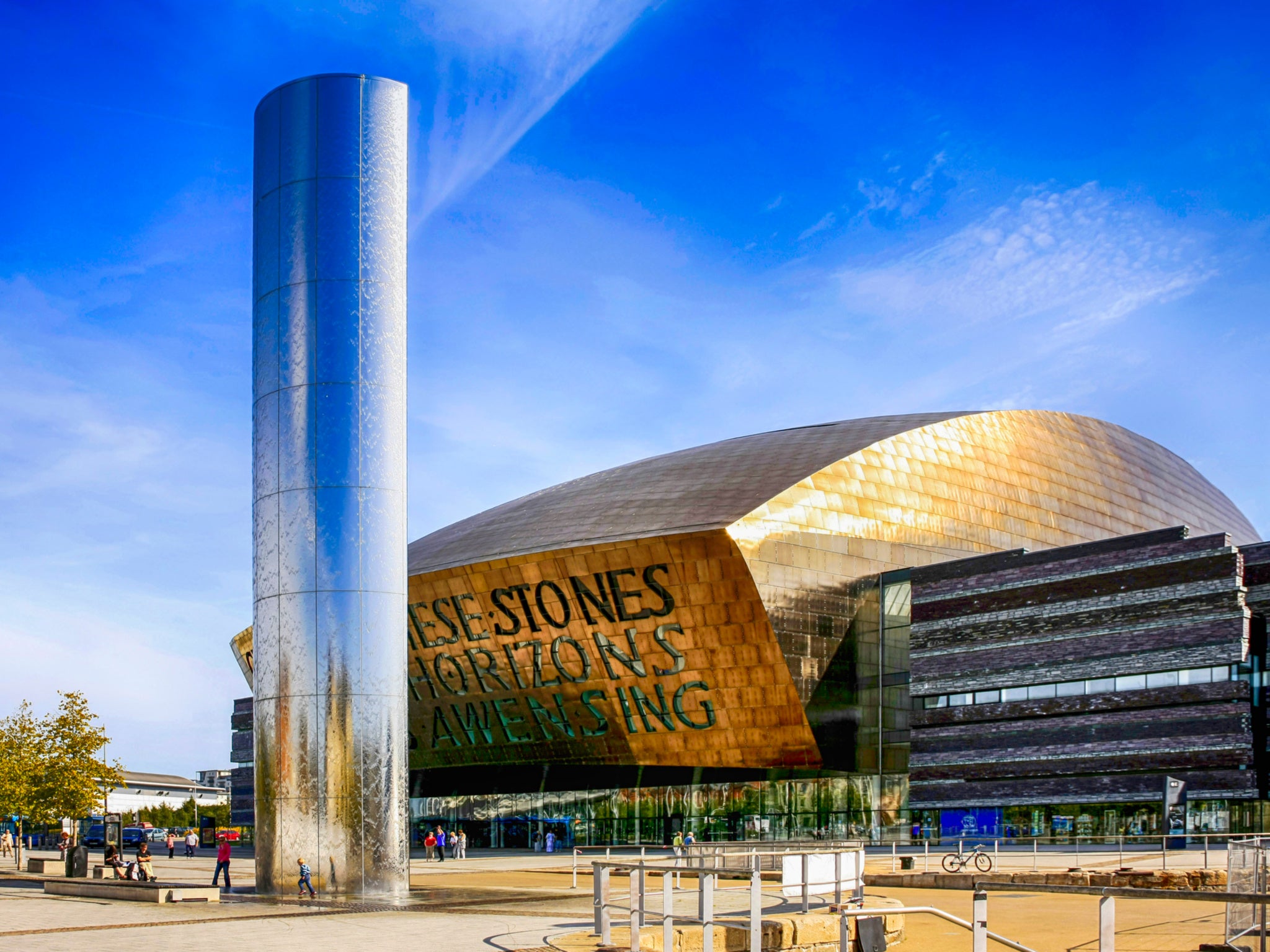 The Wales Millennium Centre is a mesmerising wave of bronze