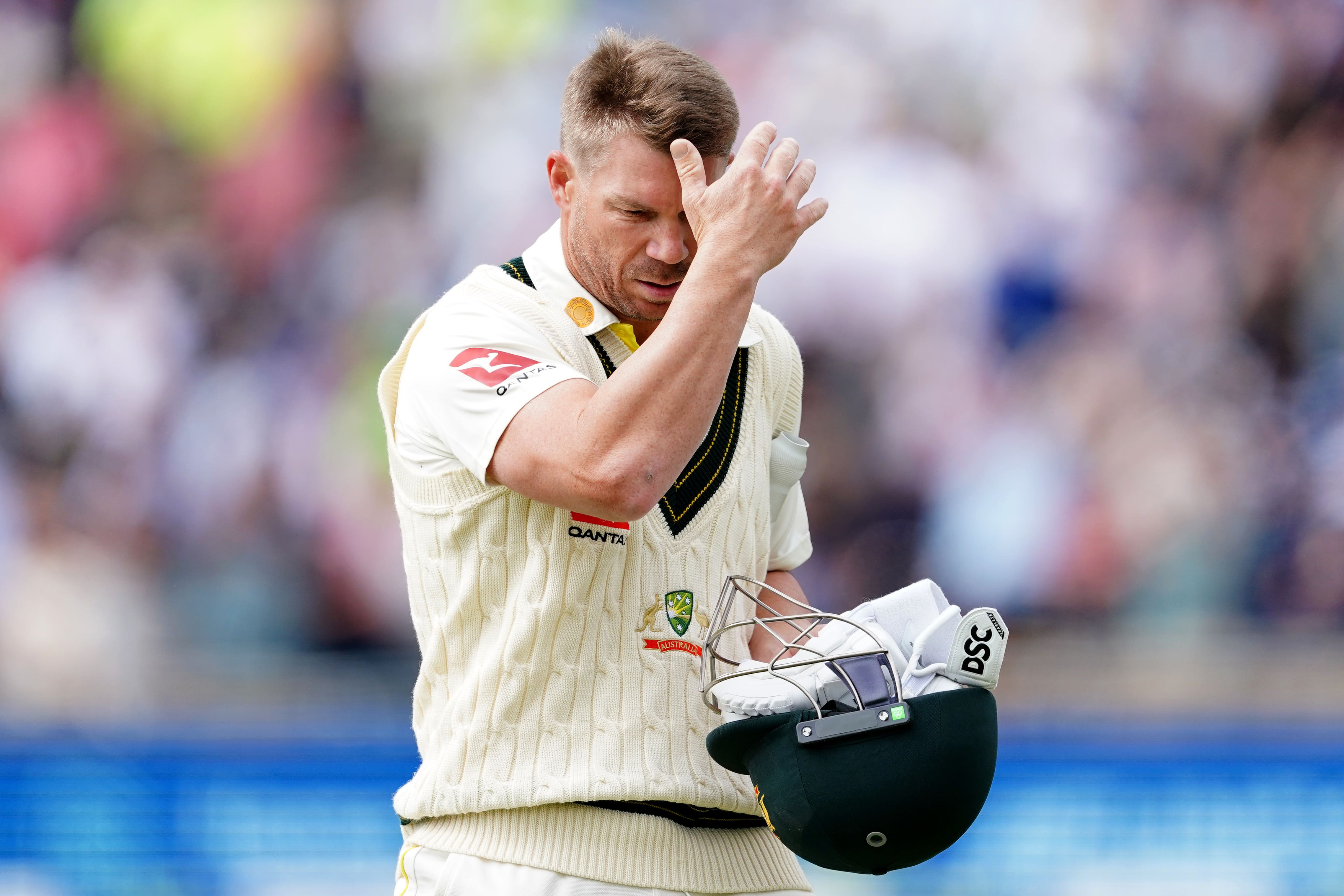 David Warner is averaging 23.5 in this summer’s Ashes (Mike Egerton/PA)