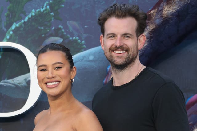 <p>Montana Brown and Mark O'Connor attend the UK Premiere of "The Little Mermaid" at Odeon Luxe Leicester Square on May 15, 2023</p>