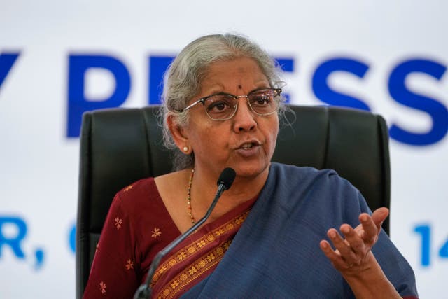 <p>Indian Finance Minister Nirmala Sitharaman has pushed back against Trump’s suggestion India is a ‘tariff king’</p>