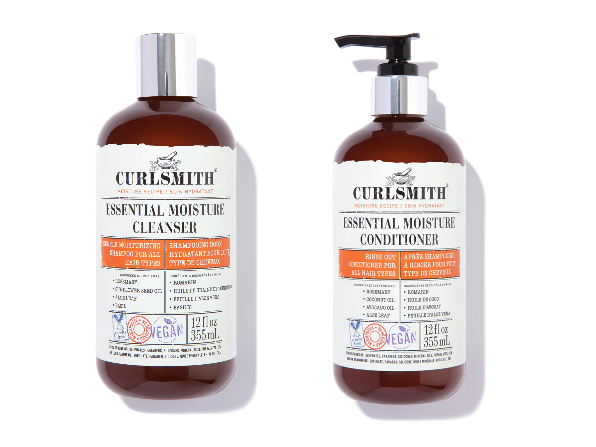 Curlsmith essential moisture cleanser and conditioner