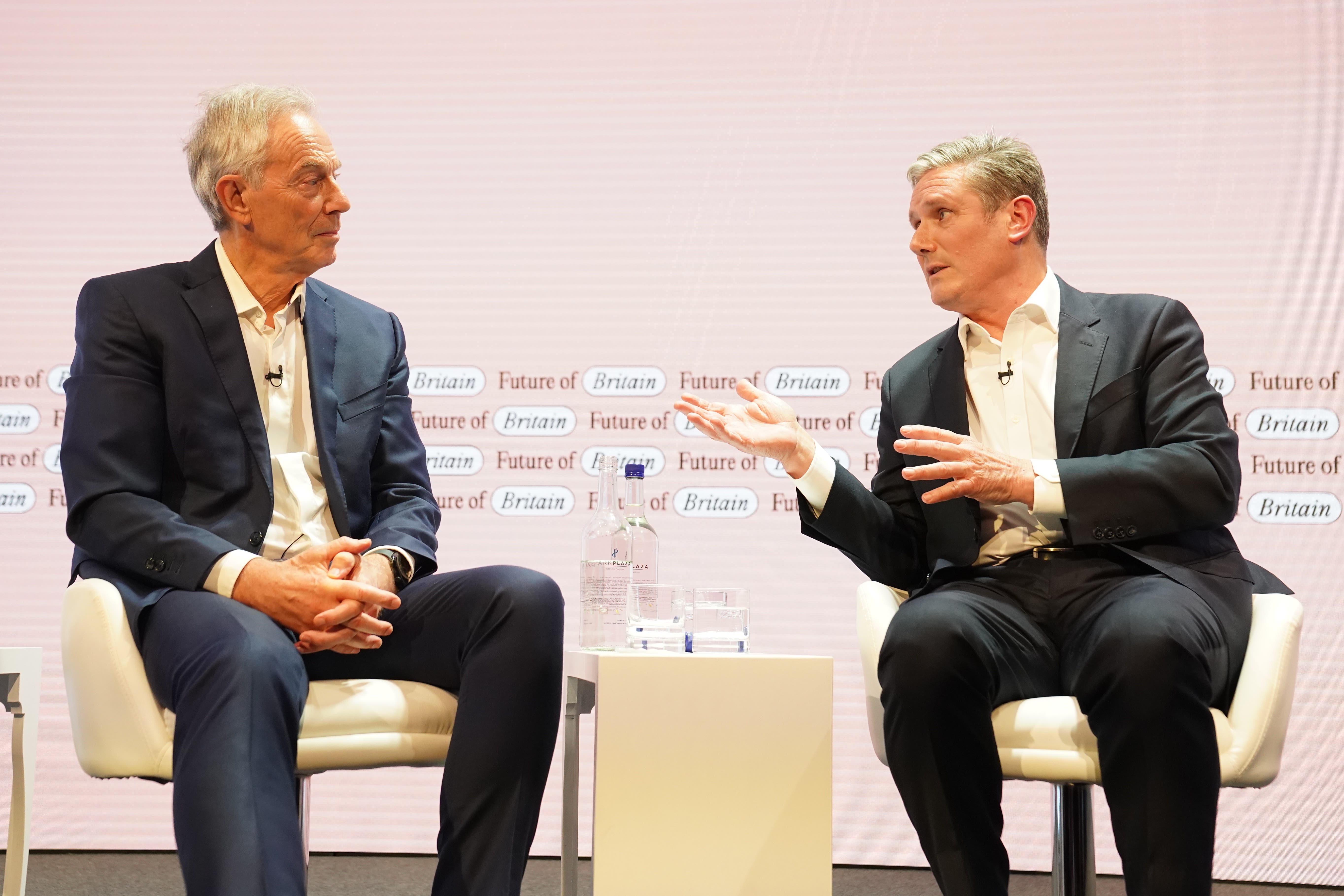 Sir Keir Starmer spoke to former Labour leader Sir Tony Blair at the Future of Britain conference earlier this week (Stefan Rousseau/PA)