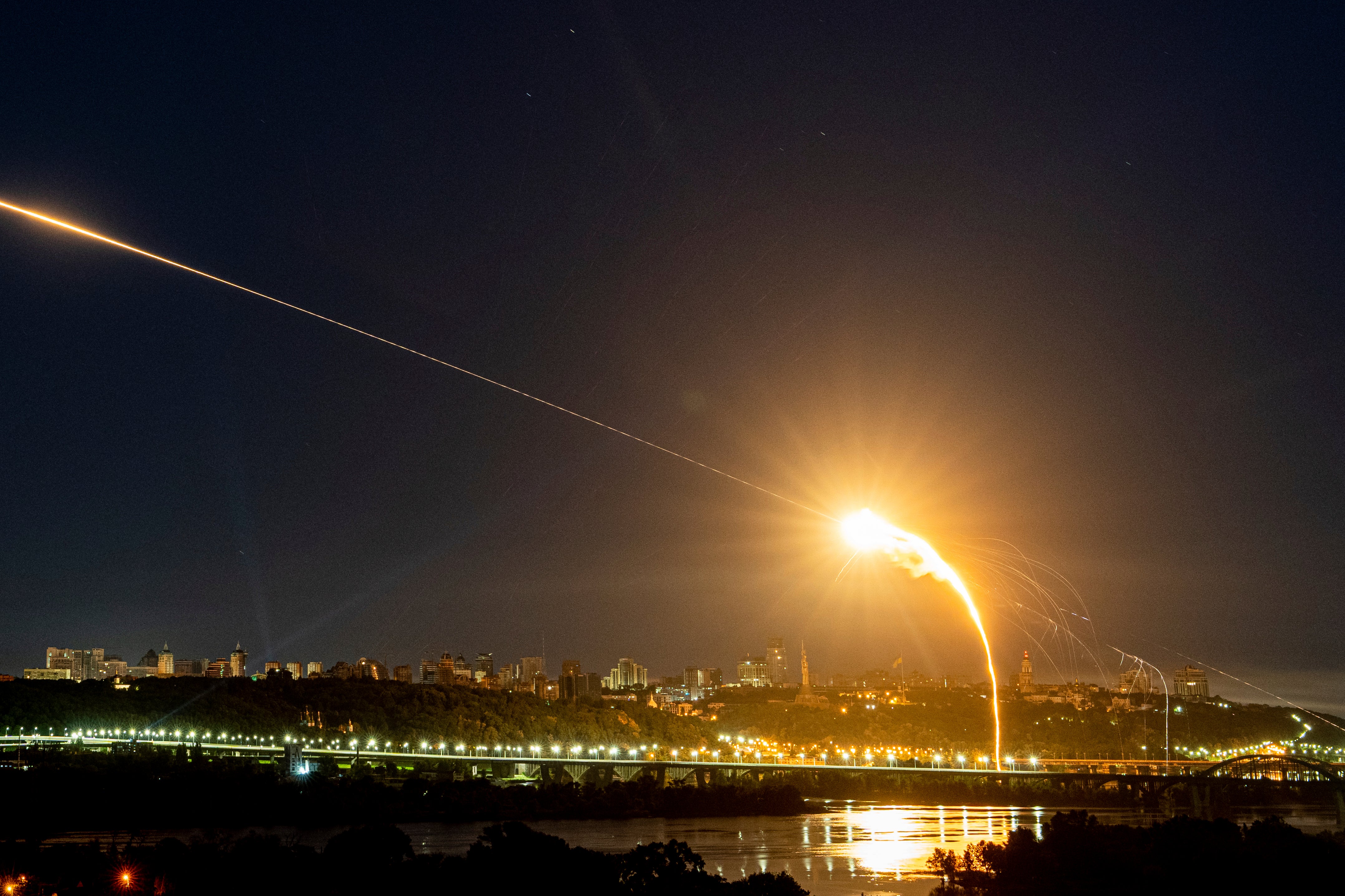 <p>Ukrainian air defense intercepts an Iranian-made Shahed drone during a Russian airstrike against Kyiv in May</p><p>” top=”2875″ width=”4313″ structure=”responsive” i-amphtml-layout=”responsive”><i-amphtml-sizer slot=