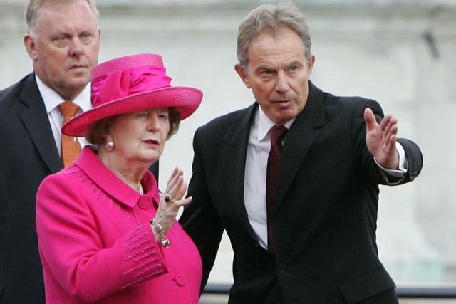 Margaret Thatcher privately wrote to Labour prime minister Tony Blair to praise his staunch support for the United States in the aftermath of the 9/11 attacks, according to newly released government files (PA)