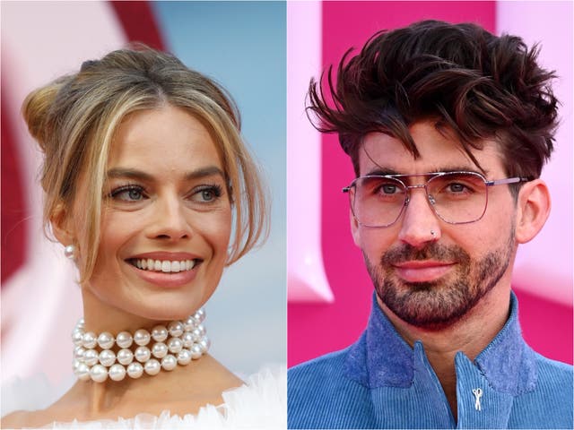 <p>Margot Robbie and Chris Taylor at the Barbie premiere in London</p>