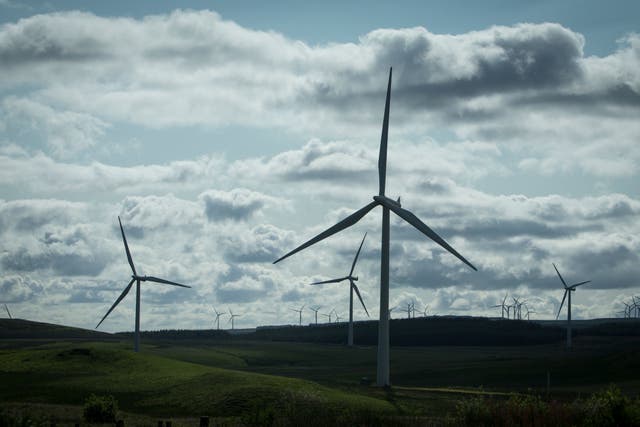 Tory backbenchers are set to launch a new attempt to end the de facto ban on new onshore wind farms (Danny Lawson/PA)