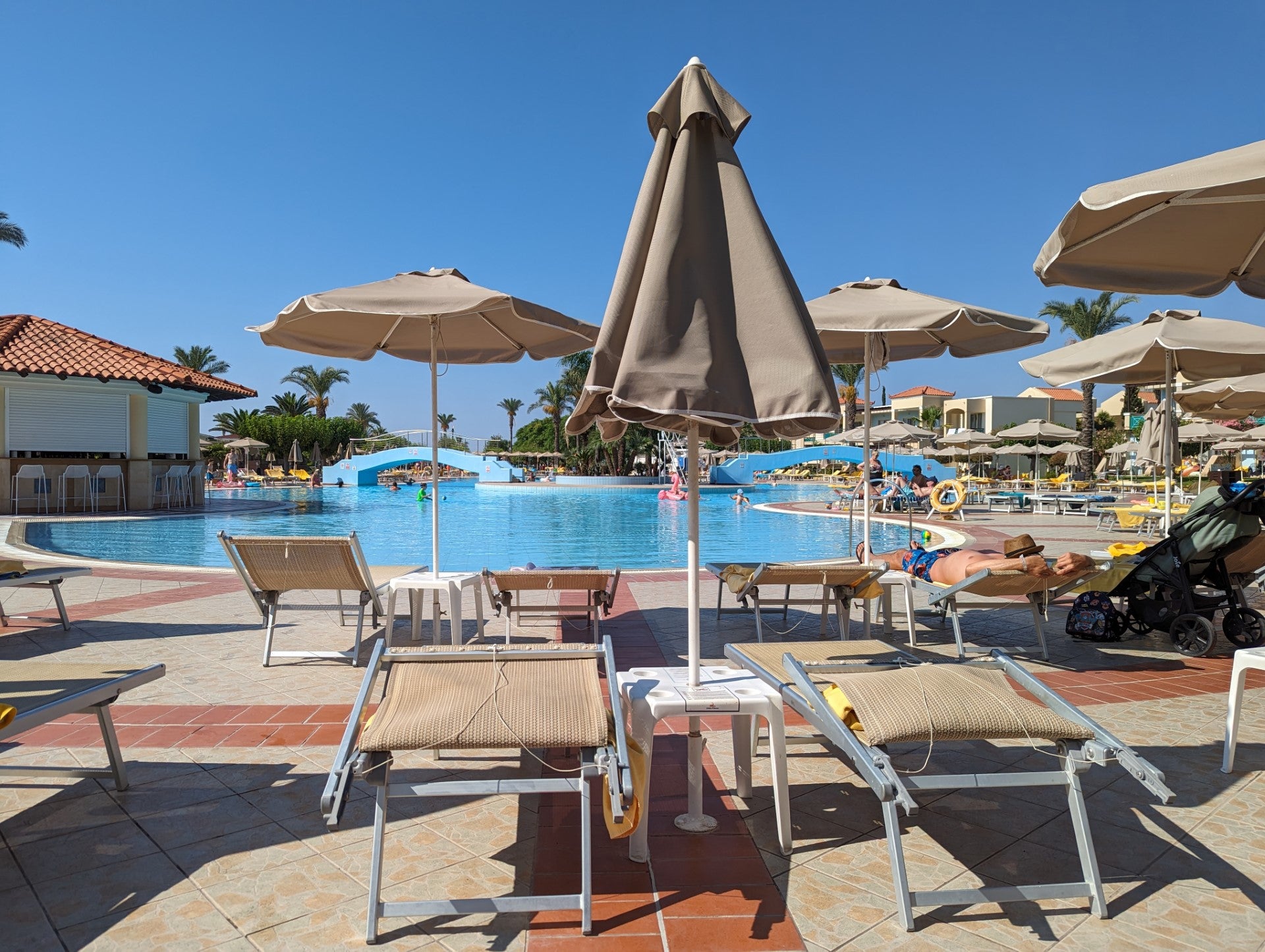 Swimming pool at the resort where the family were staying in Rhodes