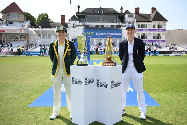 England were unable to claim the Ashes trophy but matched Australia all the way (Gareth Copley/Pool/PA)
