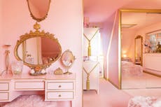 Unicorn statues, disco balls and vanity mirrors: Inside the Barbie-inspired dream houses in the UK