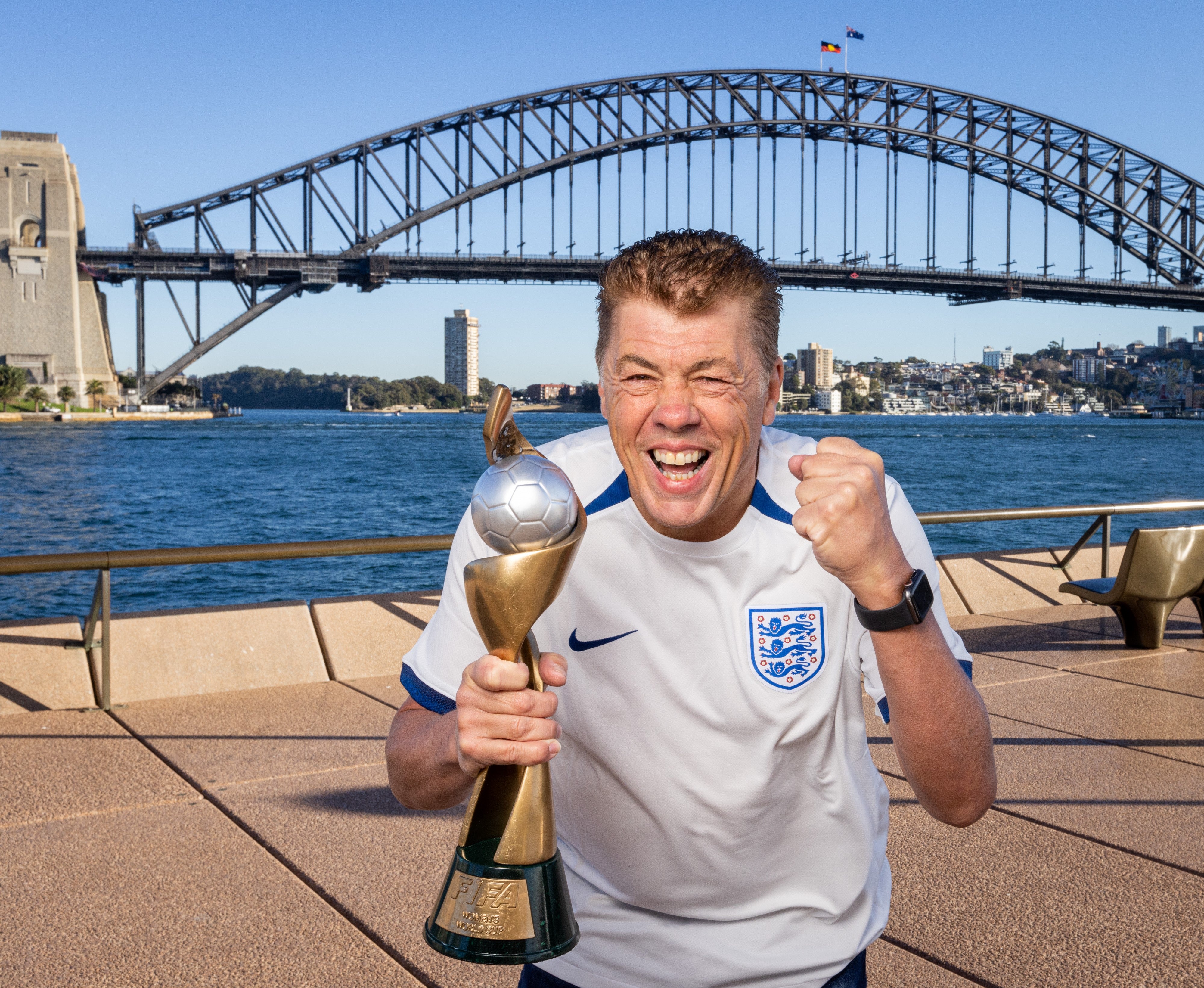 Widely known as “that World Cup guy” Milne has cheered England on at every Men’s World Cup since he was 19