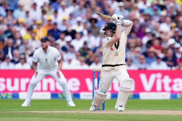 Australia’s Steve Smith was unbeaten on 33 at lunch (Mike Egerton/PA).