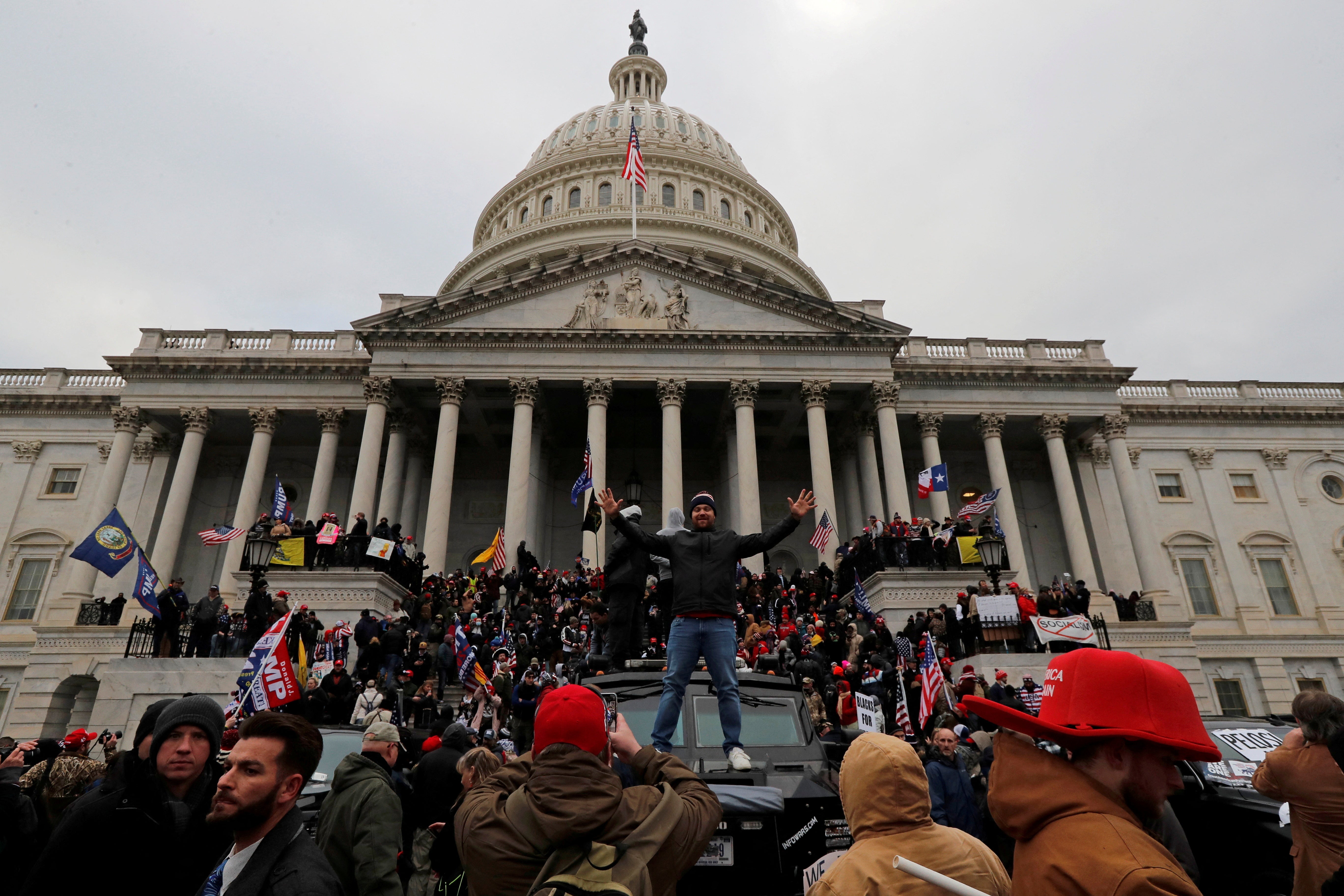 A mob of Donald Trump’s supporters breached the US Capitol on 6 January 2021, fuelled by a baseless narrative that the 2020 election was stolen from him.