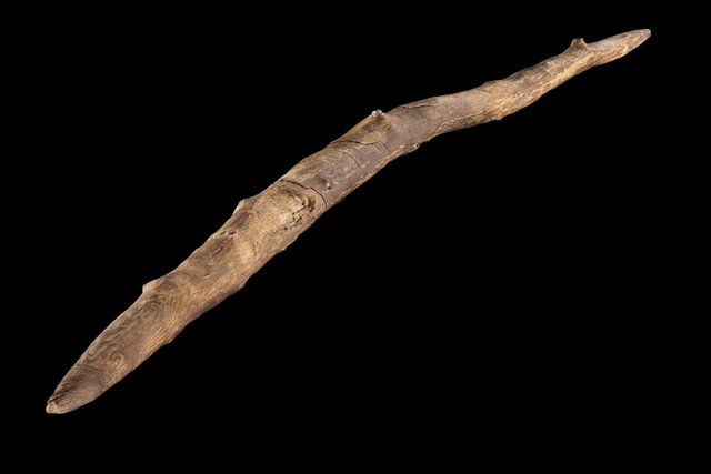 <p>The Schöningen double pointed wooden stick</p>