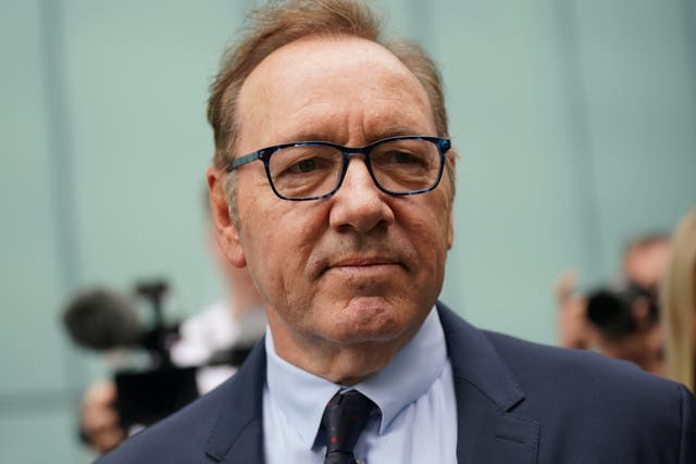 <p>Kevin Spacey arriving at Southwark Crown Court </p>