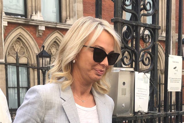Corinna zu Sayn-Wittgenstein-Sayn leaving the Royal Courts of Justice in London (PA)