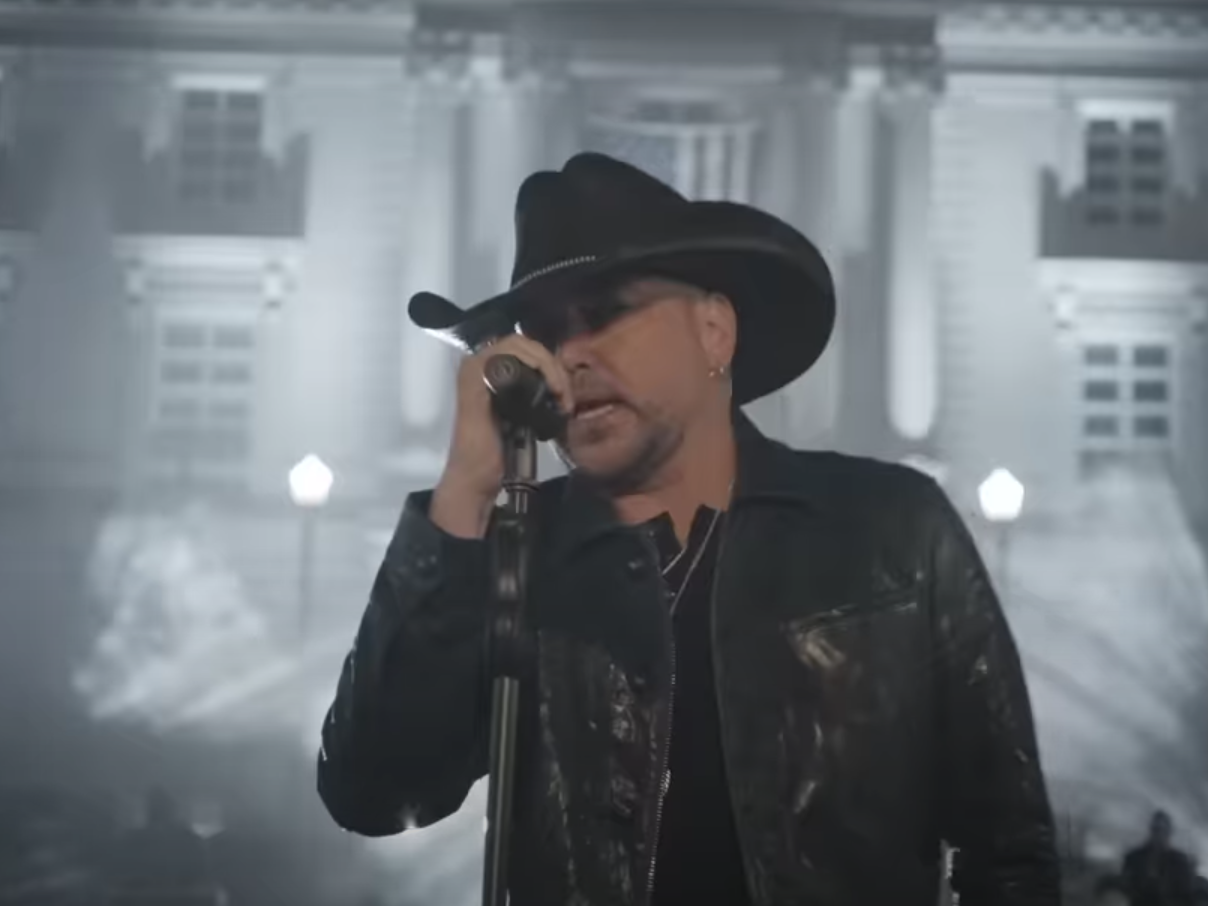 Jason Aldean in the video for ‘Try That in a Small Town'