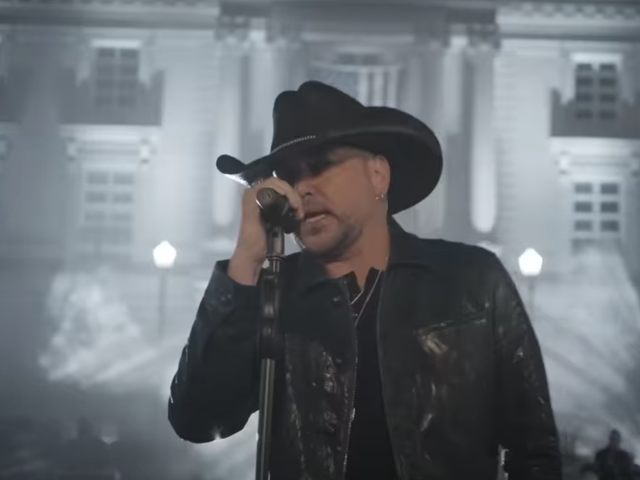 <p>Jason Aldean in the video for ‘Try That in a Small Town'</p>
