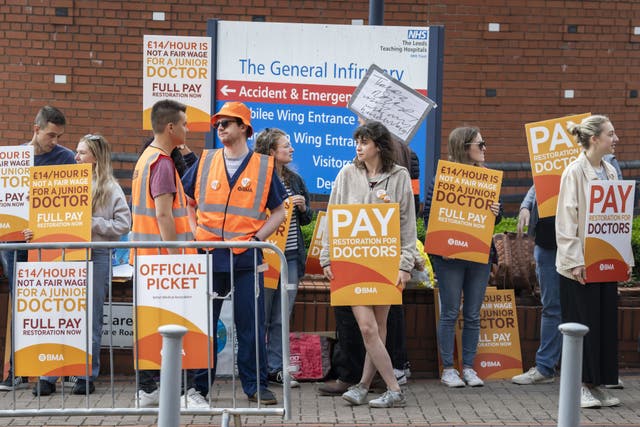 Thousands of hospital appointments had to be rescheduled during the latest strike action by junior doctors (Danny Lawson/PA)