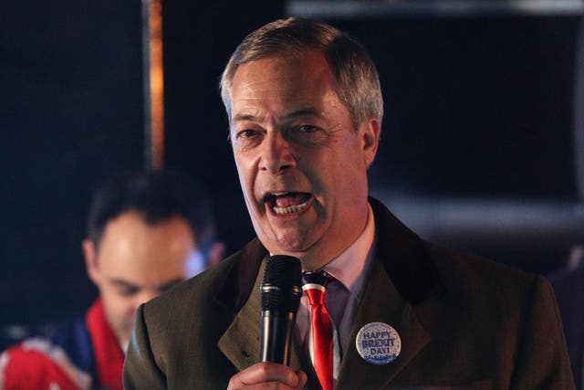 Nigel Farage’s bank accounts were closed by Coutts (PA)