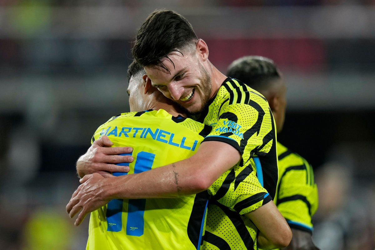 Declan Rice cheered in Arsenal debut as Gunners thump MLS All-Stars 5-0 | The Independent