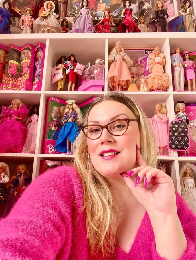 Tina, 32, from Eastbourne, is an avid collector of Barbies from the Eighties and Nineties