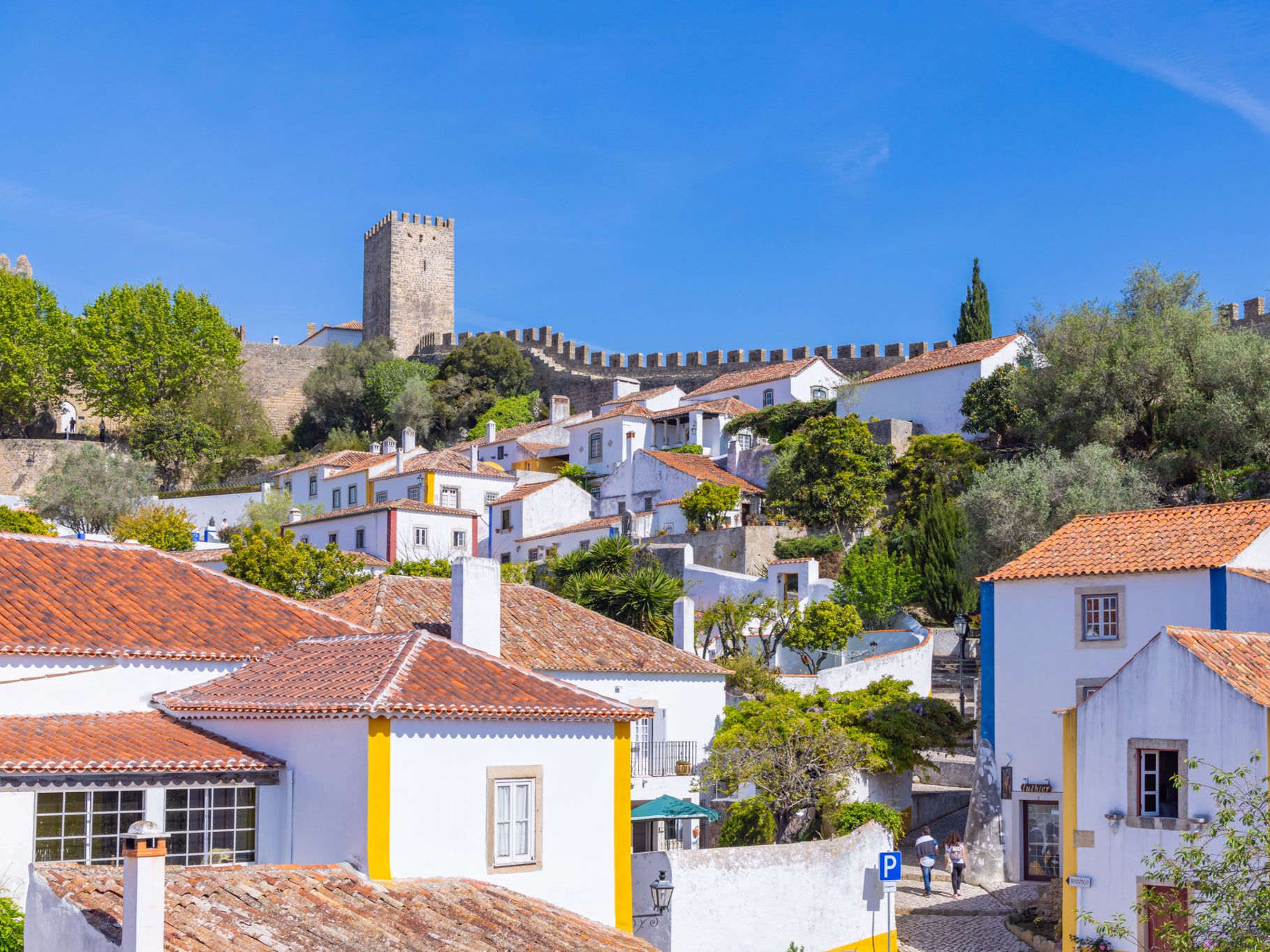 Obidos Castle is located in a picturesque setting