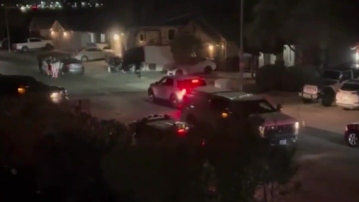The moment the house was raided in Las Vegas