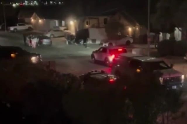 <p>The moment the house was raided in Las Vegas </p>