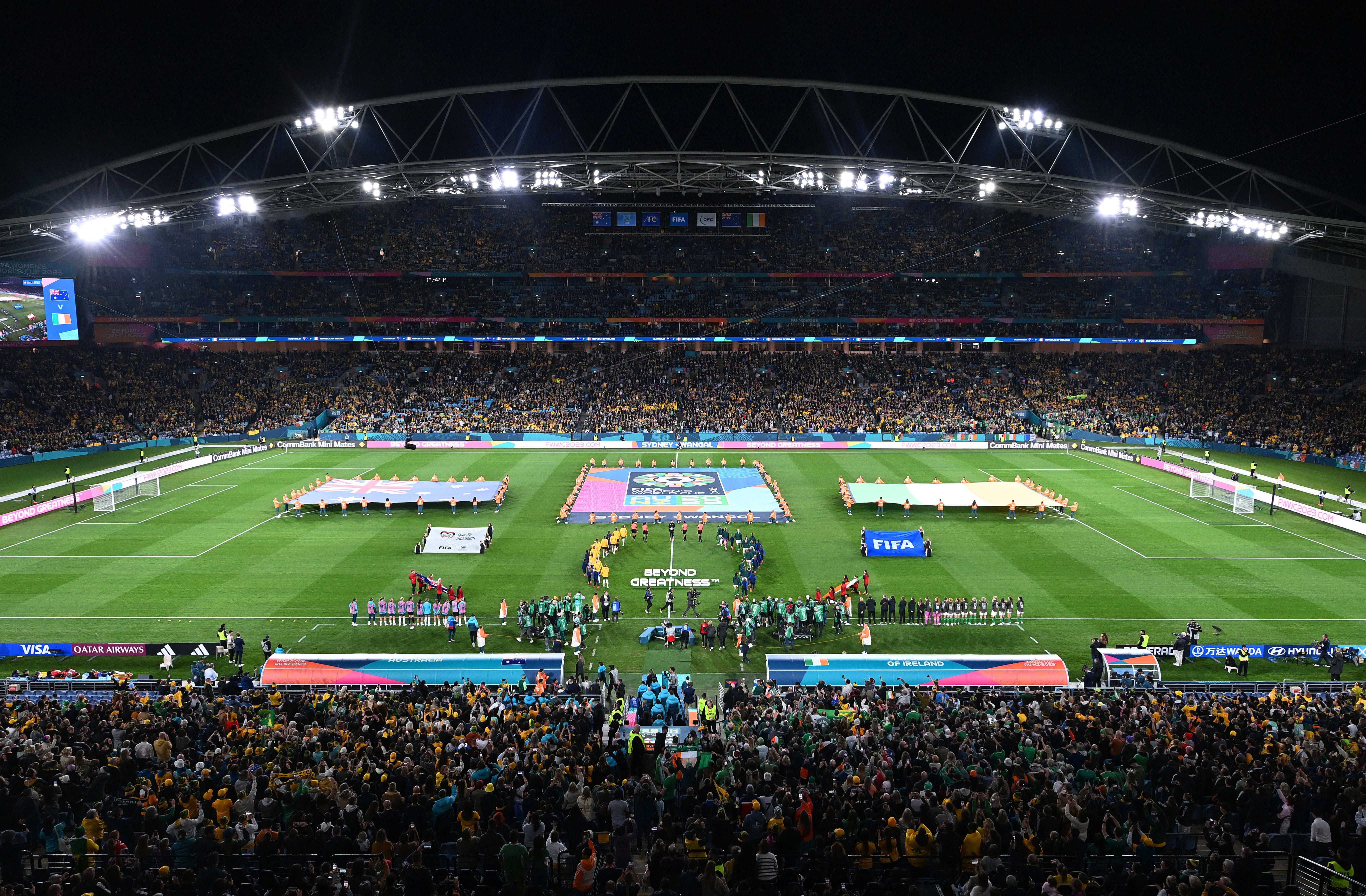 Stadium Australia hosts Australia vs Republic of Ireland