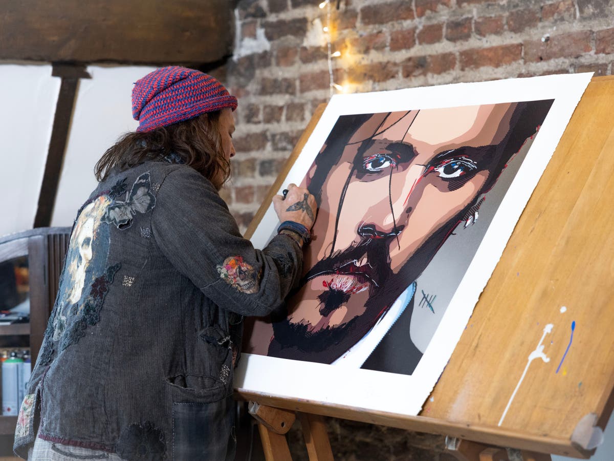 Johnny Depp self-portrait made during ‘challenging period’ of his life goes on sale