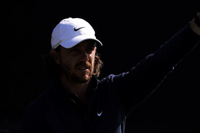 England’s Tommy Fleetwood claimed a share of the clubhouse lead on day one of the 151st Open (Peter Byrne/PA)