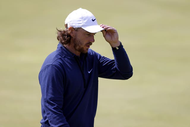 England’s Tommy Fleetwood held a share of the clubhouse lead on day one of the 151st Open (Richard Sellers/PA)