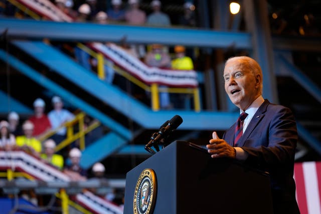 <p>President Joe Biden speaks in Philadelphia. </p>