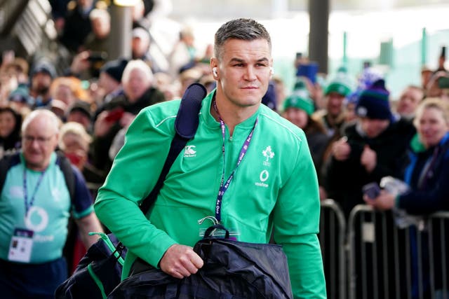 Jimmy O’Brien insists Johnny Sexton’s ban will not affect the Ireland squad (Jane Barlow/PA)