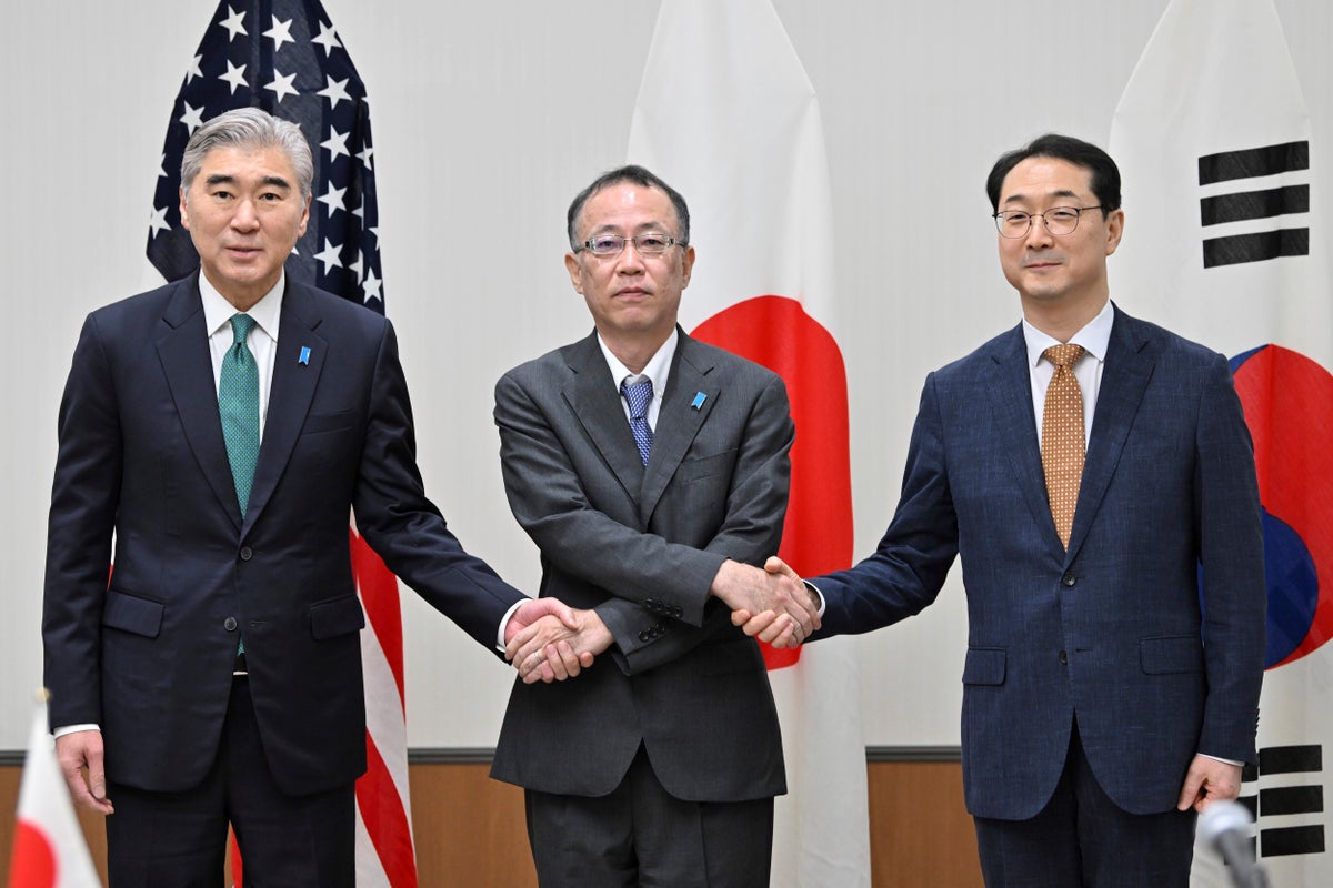 Japanese, US, and South Korean officials condemn the North’s weapons plans but urge dialogue