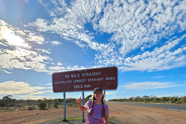 Nikki Love ran across Australia (Sharif Owadally/PA)