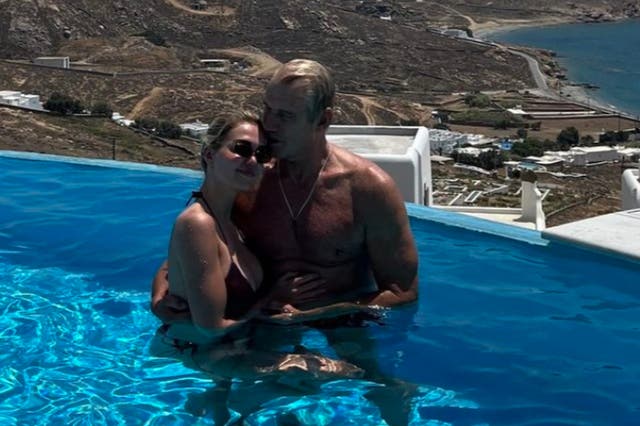 <p>Dolph Lundgren with his new wife, Emma Krokdal</p>