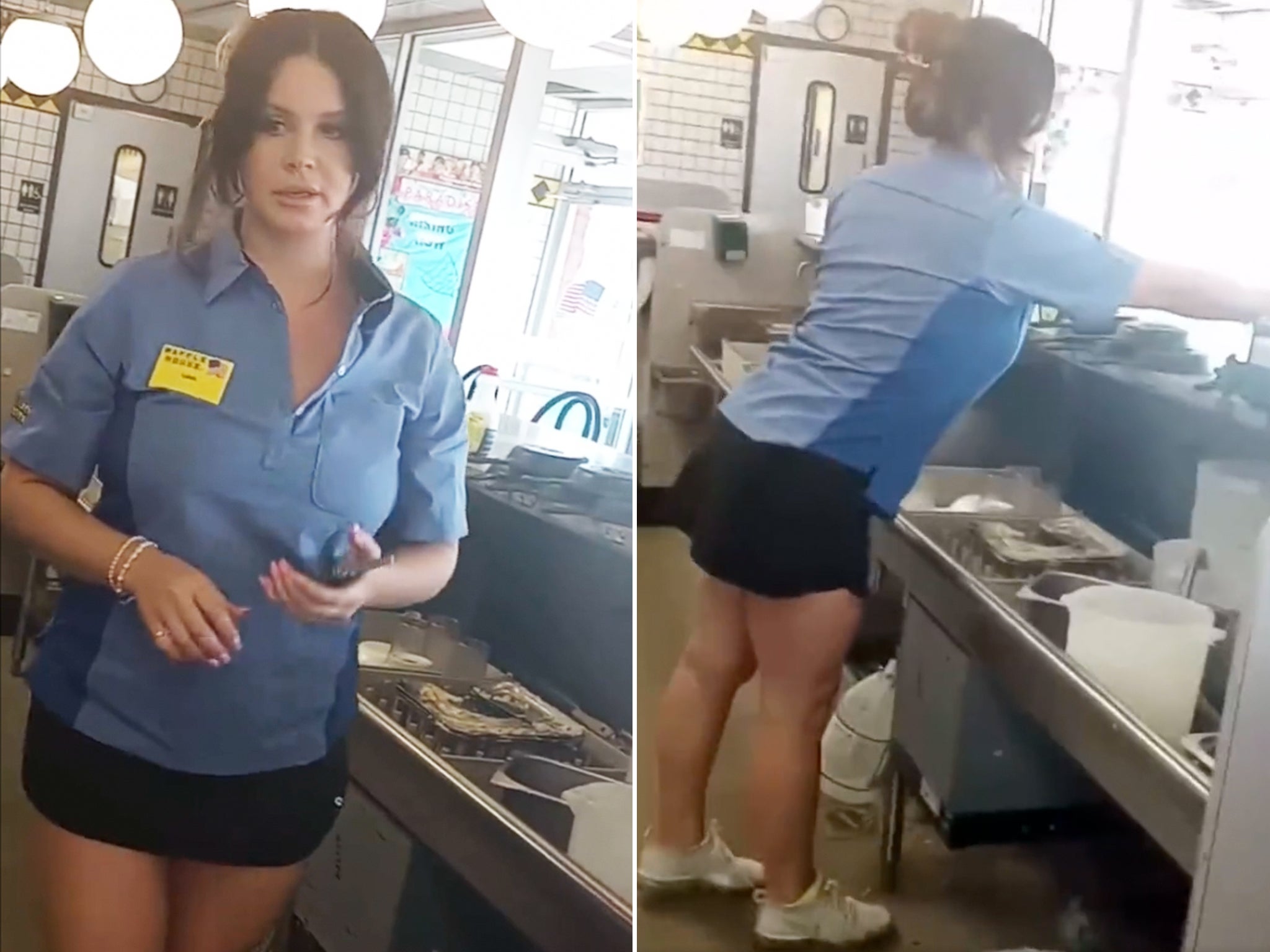 Del Rey working as a Waffle House waitress