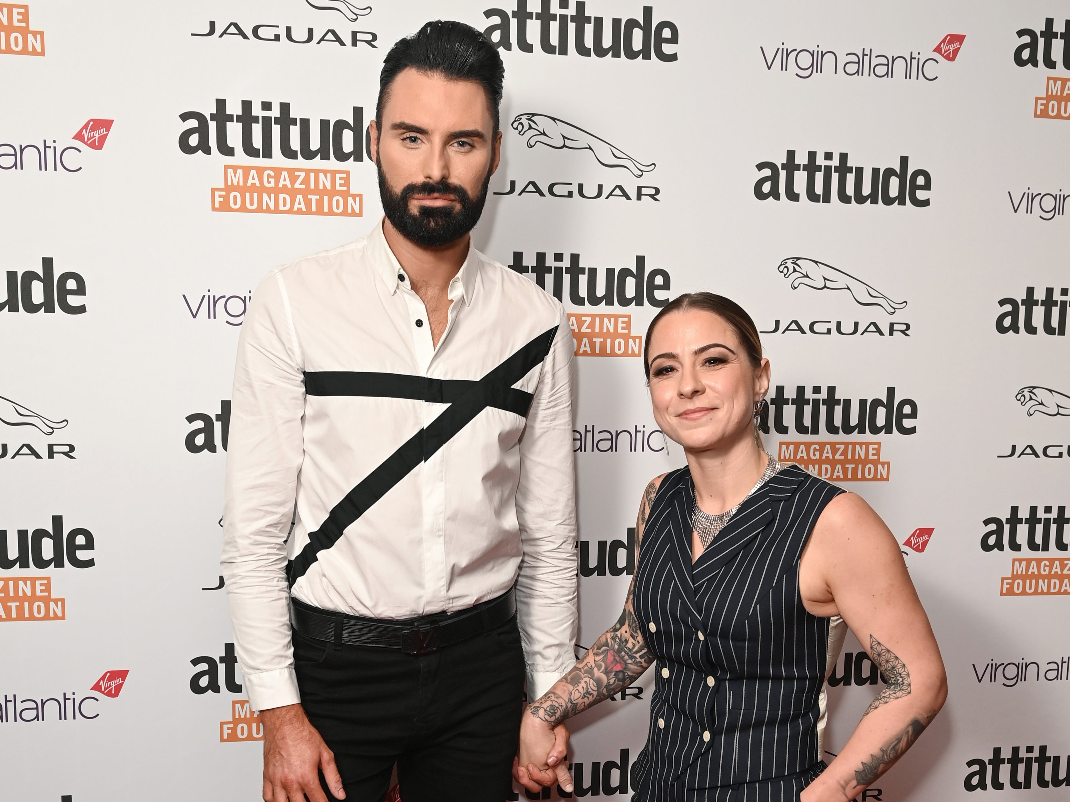 Rylan Clark and Lucy Spraggan attend The Virgin Atlantic Attitude Awards 2021