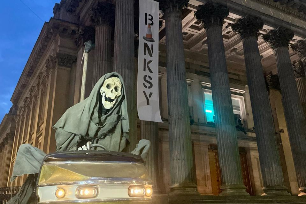 Grim Reaper to encourage late-night visitors to Banksy’s Glasgow show ...