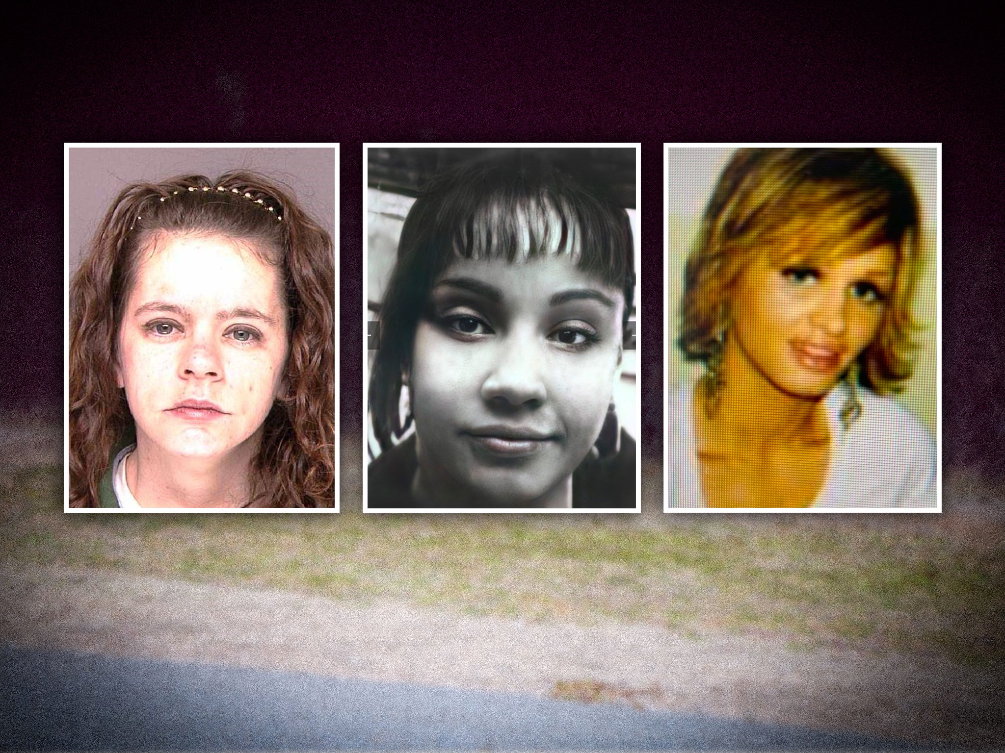 Valerie Mack, Jessica Taylor, and Shannan Gilbert with crime scene from Ocean Parkway murders