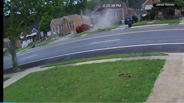 <p>Car flies through air, directly into child's bedroom in horror crash</p>