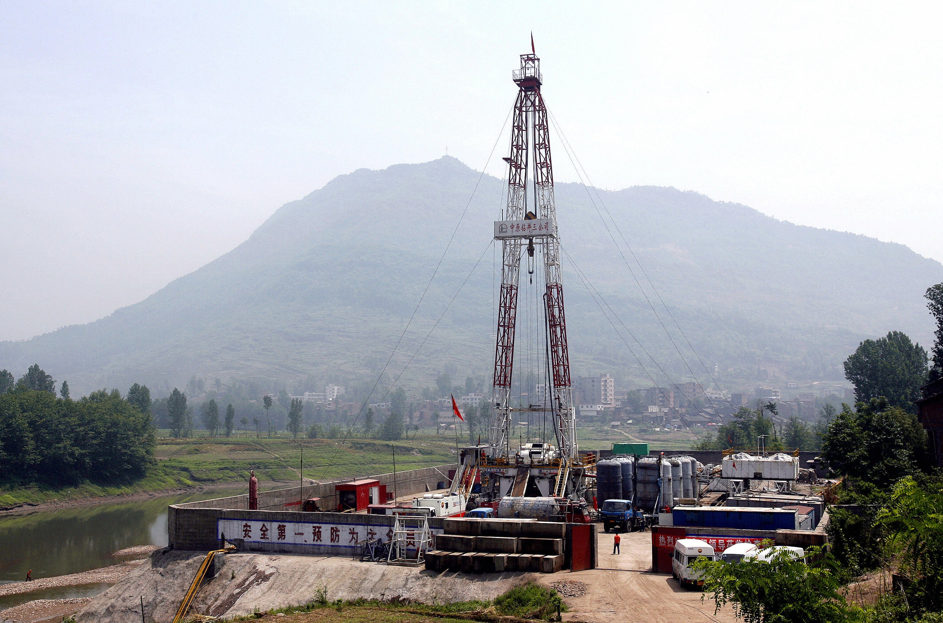 File photo: A view of a drill well in the Puguang gas field in southwest China's Sichuan province