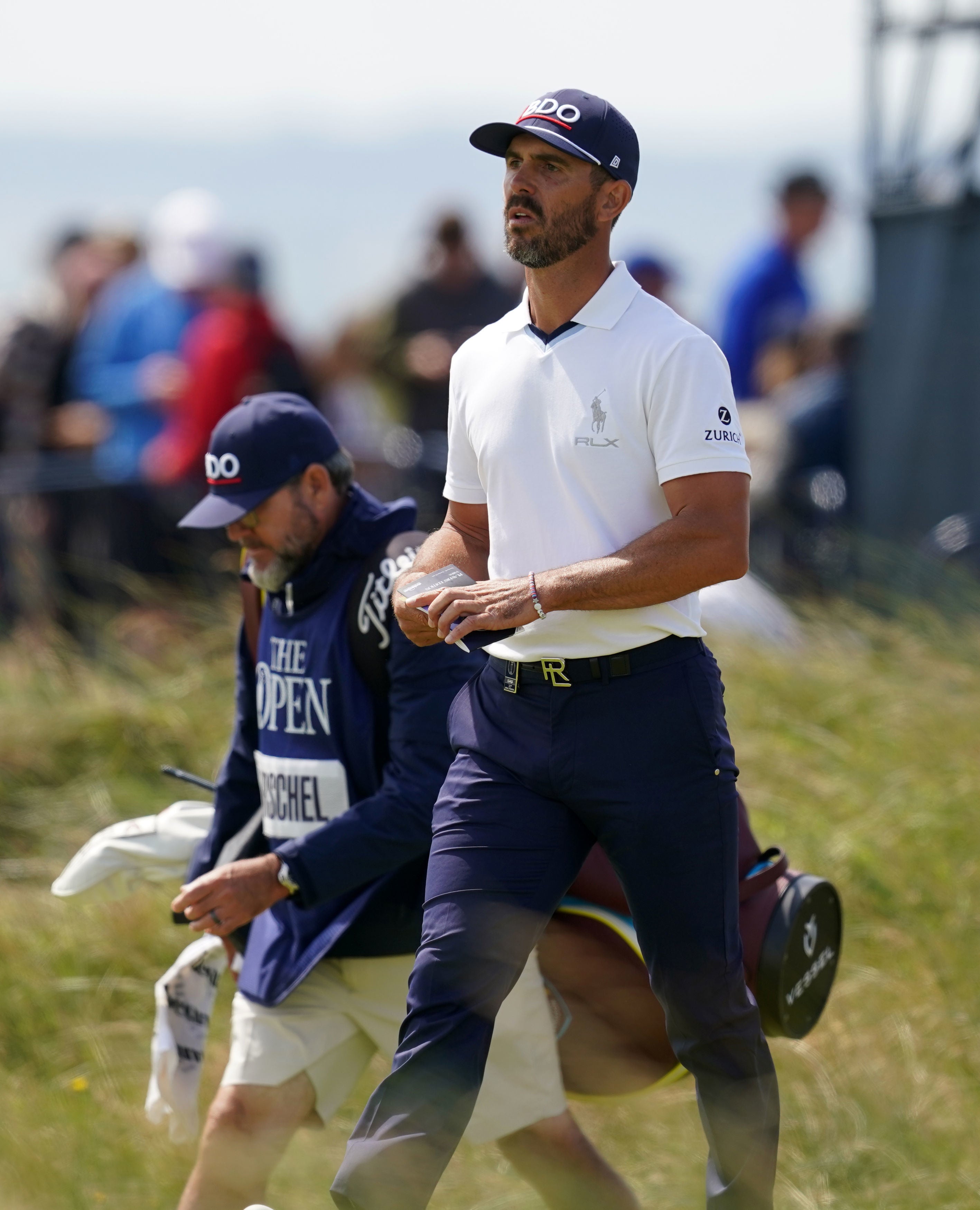 Billy Horschel helped hand over a protester to the police