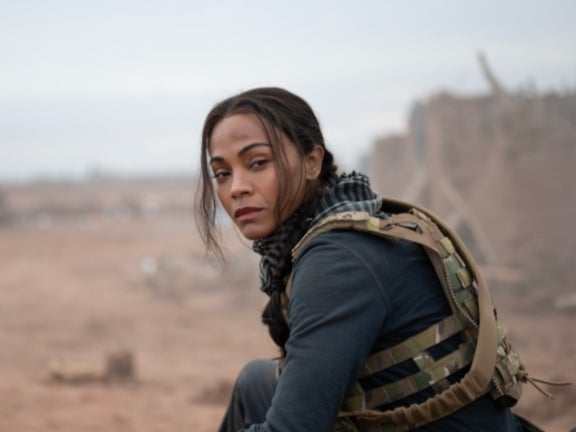 Zoe Saldana stars as CIA operative Joe McNamara in ‘Lioness’