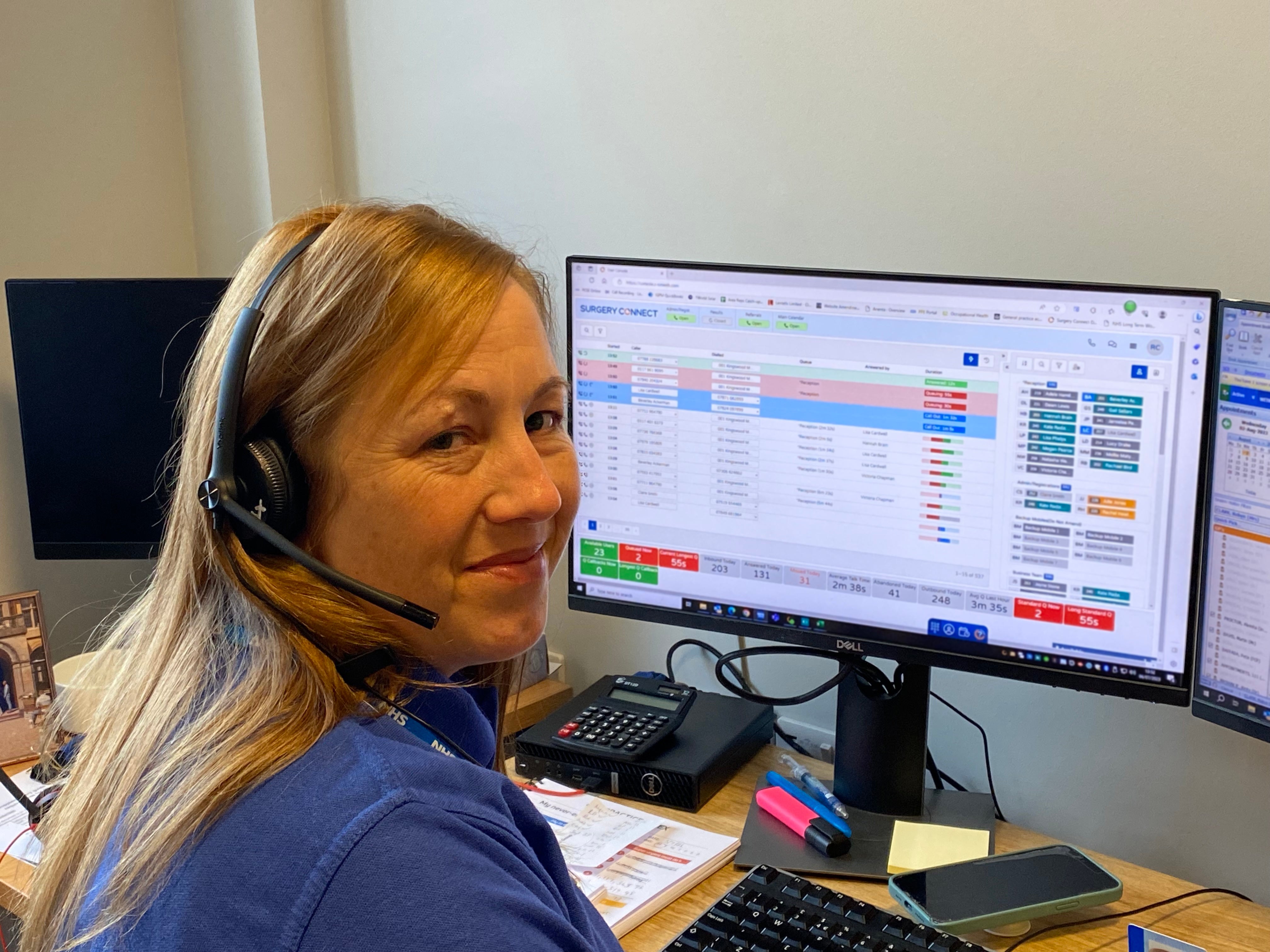 Rachael Bird, a reception manager at Kingswood Health Centre in Bristol, ensures the patients registered with her GP surgery get the help they need