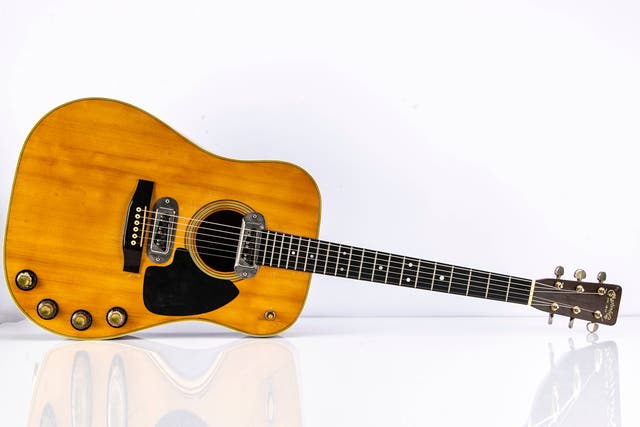 The 1959 Martin D-28E Electro Acoustic Guitar owned by Tony Sheridan (Special Auction Services)
