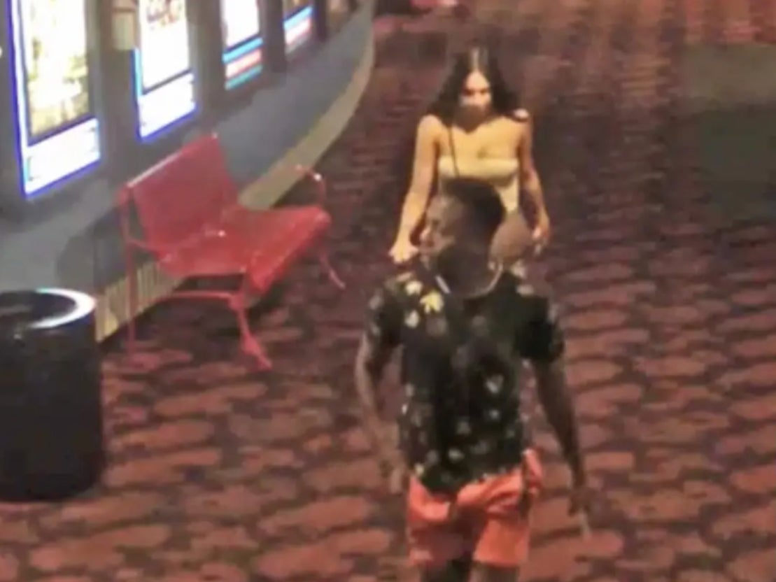 The man in the photo allegedly beat a 63-year-old man who confronted him on sitting in his pre-paid movie theater seats