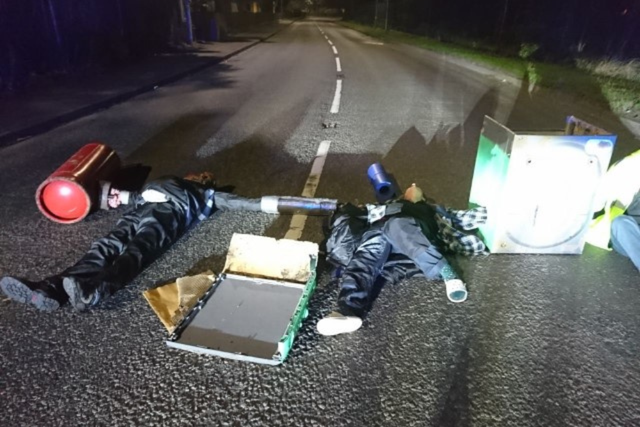 Protesters from This Is Rigged blocked the entrance to Grangemouth Oil Refinery in the early hours of Saturday morning (This Is Rigged/PA)